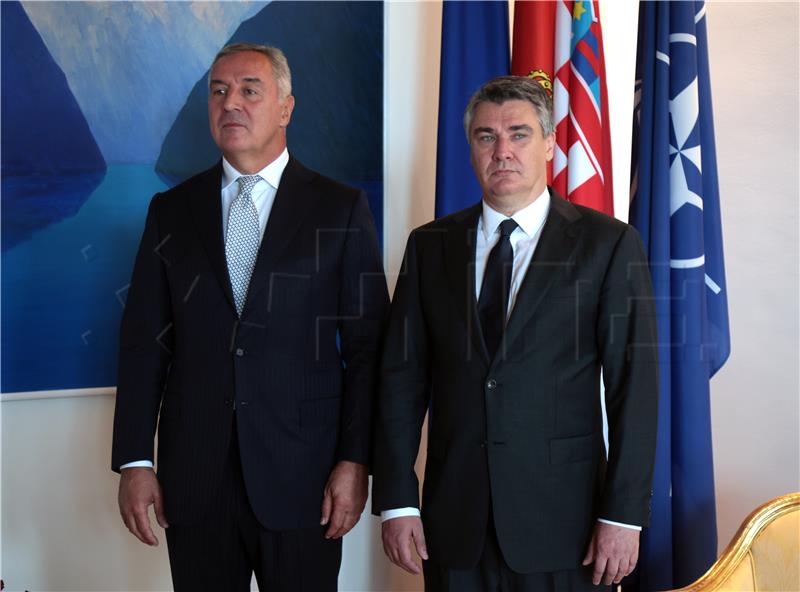 Croatian president expresses support to modern, civic and open Montenegro