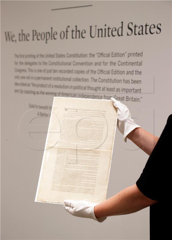 USA NEW YORK CONSTITUTION AUCTION