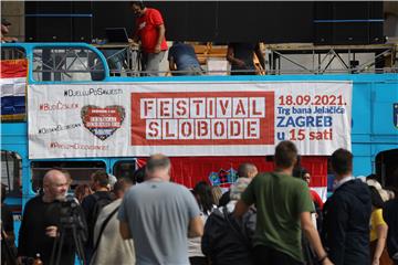 Javno okupljanje na središnjem zagrebačkom trgu pod nazivom "Festival slobode 2.0"