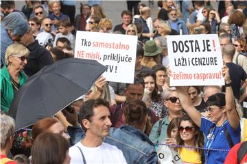 Javno okupljanje na središnjem zagrebačkom trgu pod nazivom "Festival slobode 2.0"