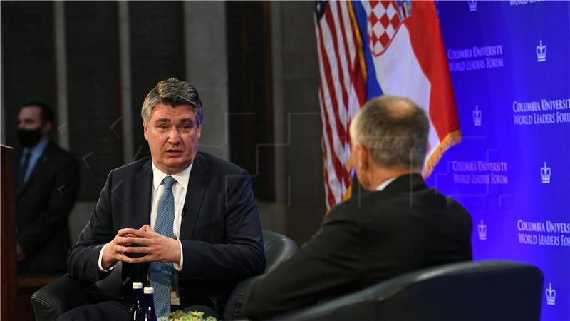 Milanović na World Leaders Forumu na Sveučilištu Columbia