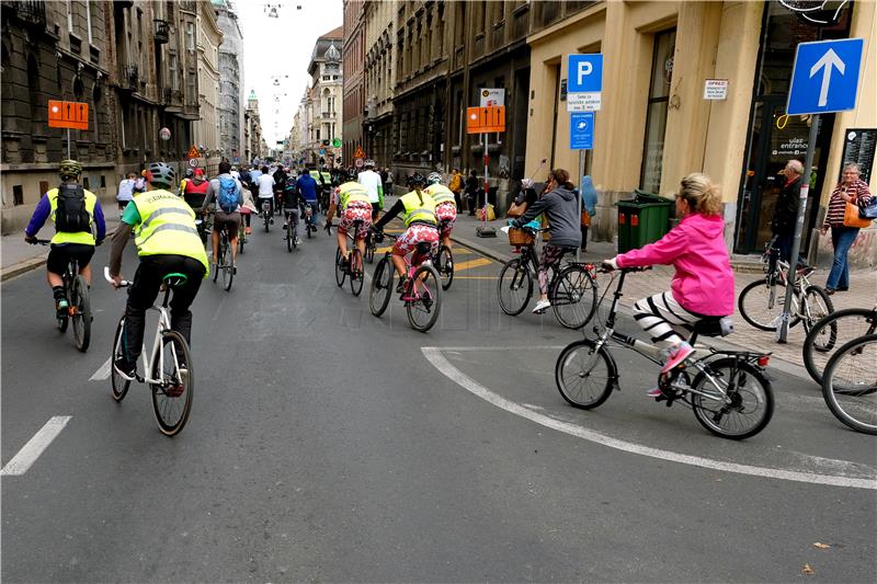 Downtown Zagreb without vehicles on Wednesday