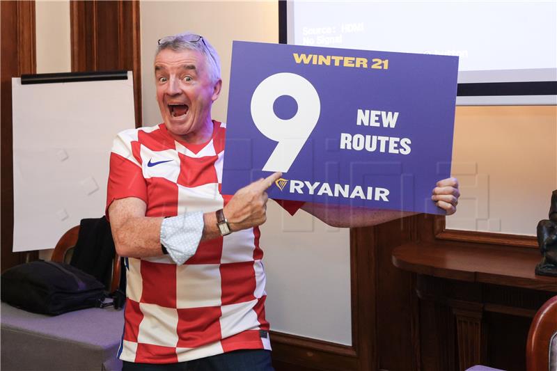 Ryanair to operate 24 flights from Zagreb to European destinations in winter