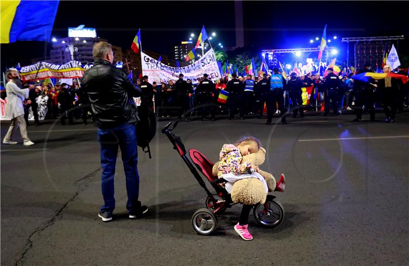 ROMANIA PROTEST PANDEMIC CORONAVIRUS COVID19