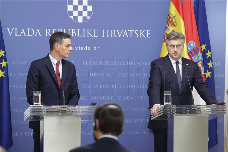 Plenković i Sanchez najavili jačanje suradnje Hrvatske i Španjolske