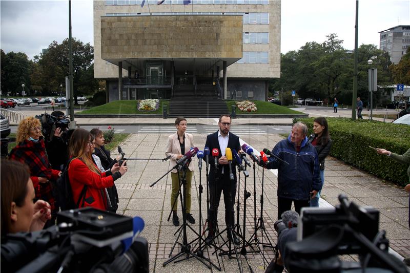 Tiskovna konferencija gradonačelnika Zagreba Tomislava Tomaševića