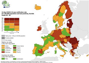 ECDC COVID-19 map remains unchanged for Croatia