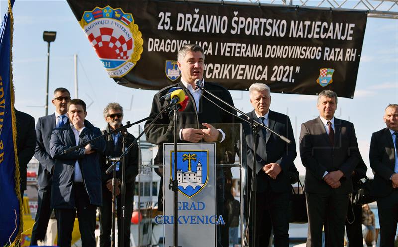 Milanović otvorio 25. državno sportsko natjecanje dragovoljaca i veterana 