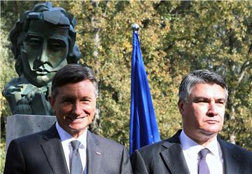 Milanović i njegov slovenski kolega Borut Pahor otkrili spomenik Francu Prešernu