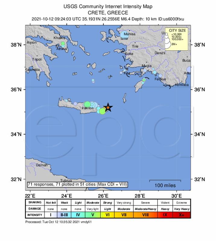 Snažan potres magnitude 6 zatresao istočni Mediteran