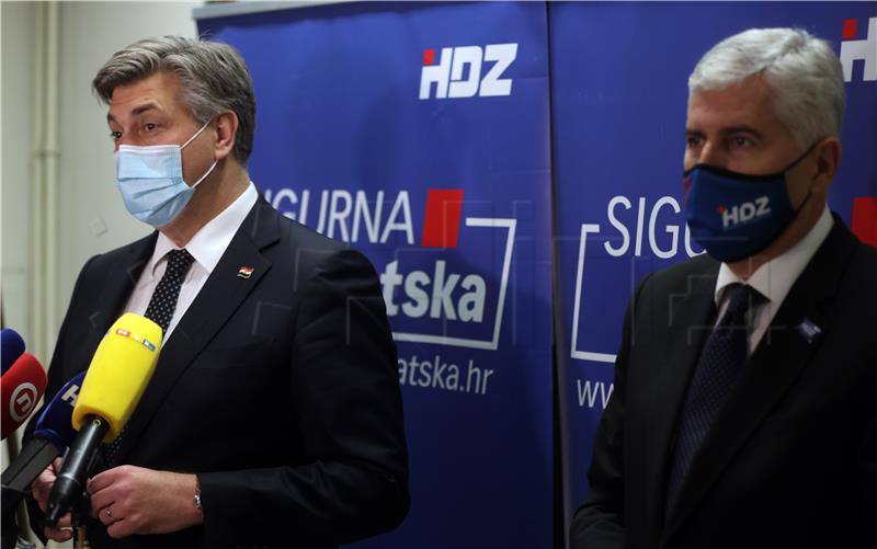 Plenković and Čović discuss need to change Bosnia's electoral law