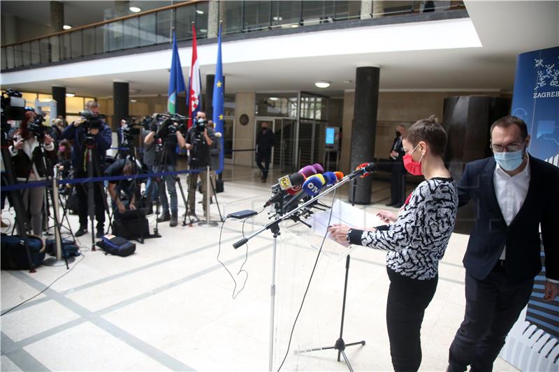 Konferencija za medije zagrebačkog gradonačelnika Tomislava Tomaševića