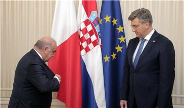 Premijer Andrej Plenković primio predsjednika Republike Malte Georgea Vellu