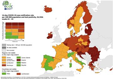 Cijela Hrvatska tamnocrvena na karti ECDC-a