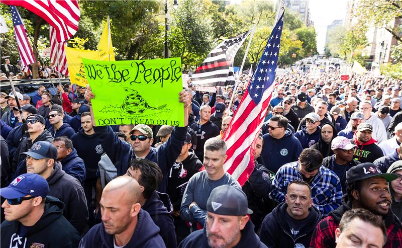 USA NEW YORK ANTI-VACCINATION MANDATE FIREFIGHTER PROTEST