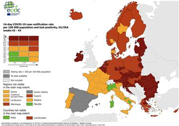 Hrvatska bez promjene na novoj karti ECDC-a, ostala tamnocrvena 