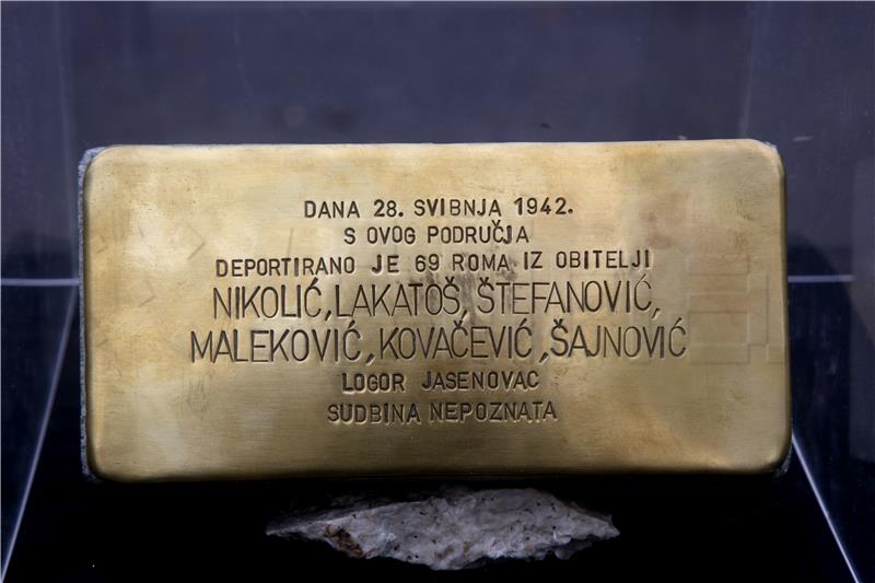 First Stolperstein honouring Roma victims of Ustasha regime installed in Zagreb