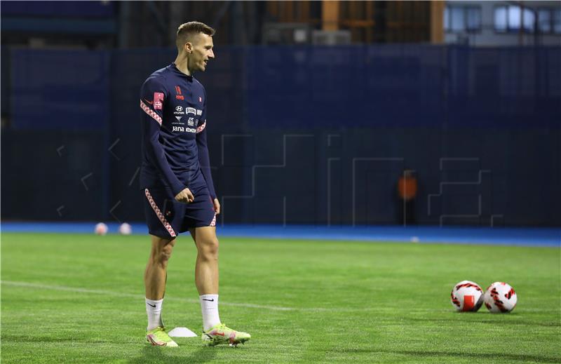 Trening Hrvatske nogometne reprezentacije na stadionu Maksimir