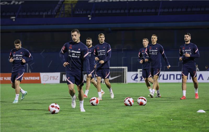 Trening Hrvatske nogometne reprezentacije na stadionu Maksimir