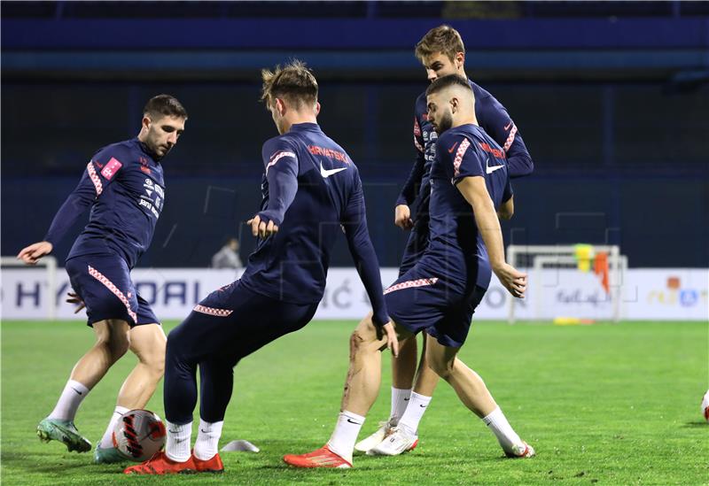 Trening Hrvatske nogometne reprezentacije na stadionu Maksimir