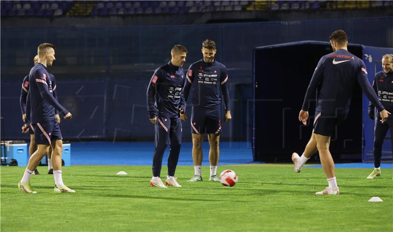 Trening Hrvatske nogometne reprezentacije na stadionu Maksimir