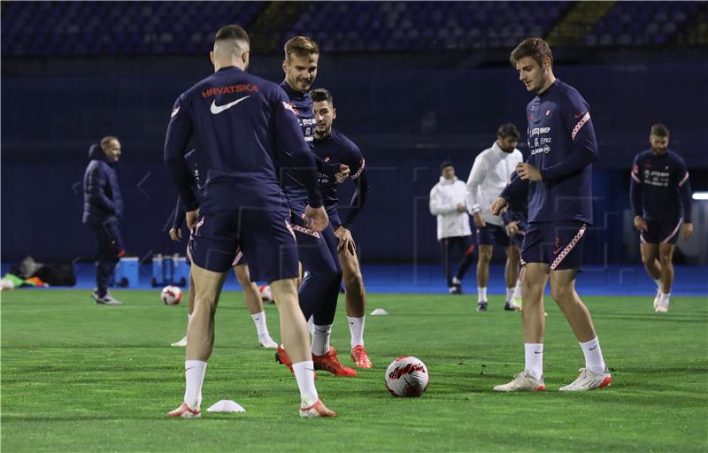 Trening Hrvatske nogometne reprezentacije na stadionu Maksimir