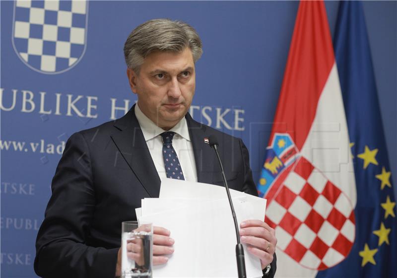 Konferencija za medije predsjednika Vlade Andreja Plenkovića