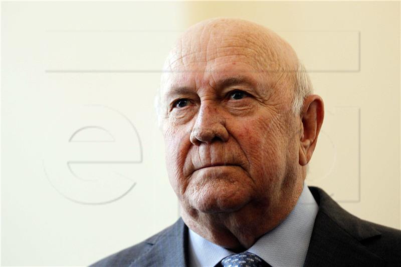 (FILE) NETHERLANDS SOUTH AFRICA DE KLERK OBIT