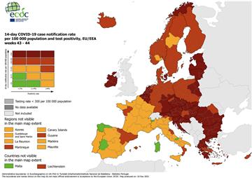 Croatia stays dark red on ECDC's latest COVID map