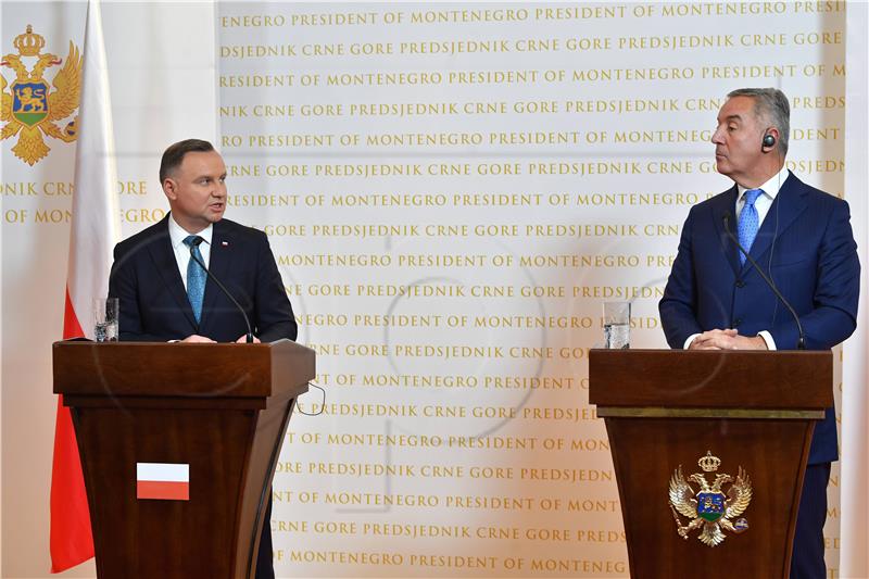 Duda says Poland supports Montenegro's EU integration