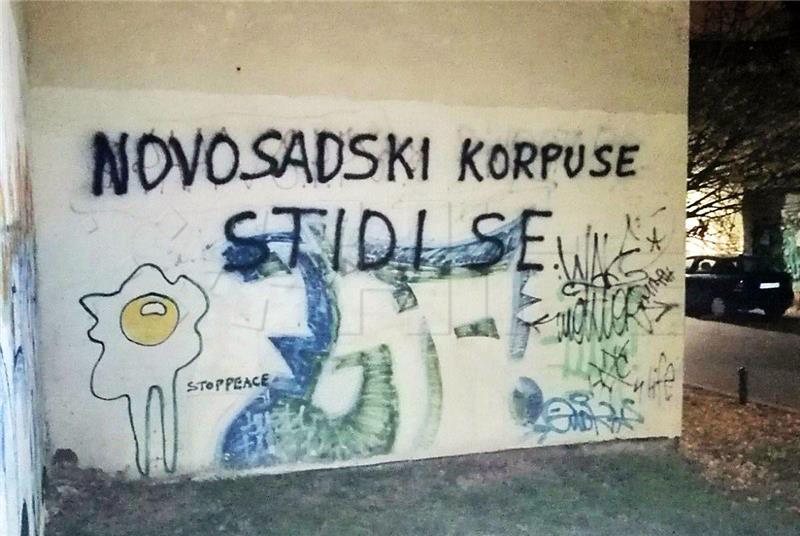 Grafit u Novom Sadu u povodu obljetnice pada Vukovara proziva Novosadski korpus