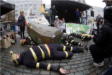 BELGIUM EU PARLIAMENT PROTEST AGAINST CAP