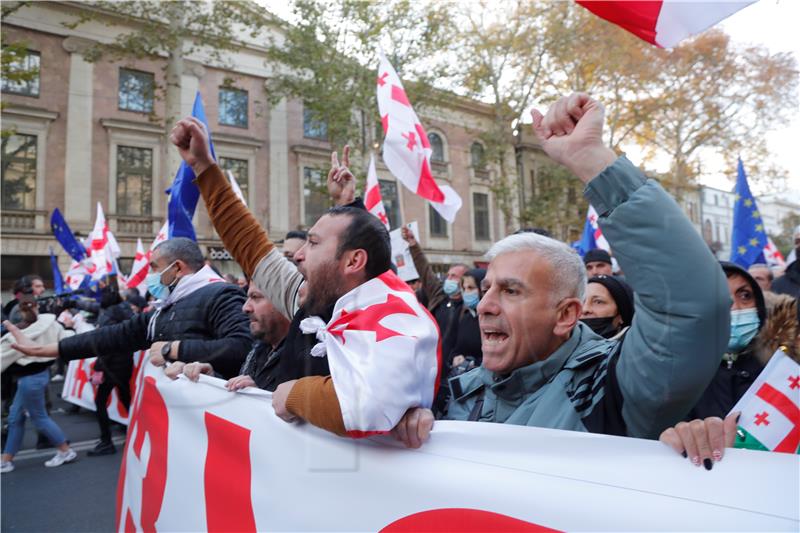 GEORGIA SAAKASHVILI ARREST PROTEST