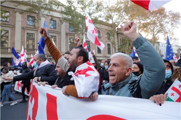 GEORGIA SAAKASHVILI ARREST PROTEST