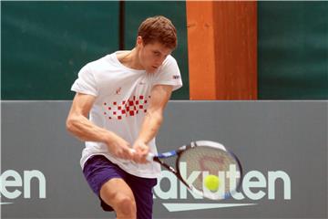 Jutarnji trening hrvatske Davis cup reprezentacije u Torinu