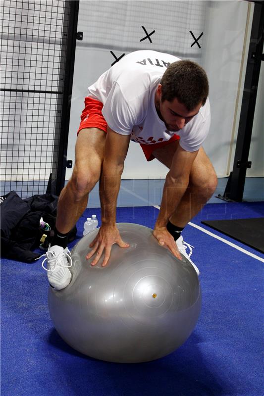 Jutarnji trening hrvatske Davis cup reprezentacije u Torinu