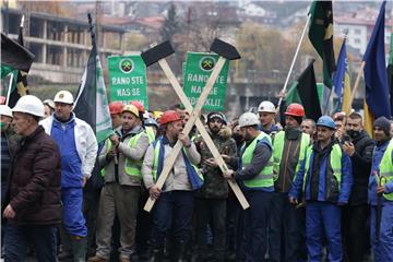 BiH: Prekinut rad u rudnicima ugljena, rudari prosvjedovali u Sarajevu