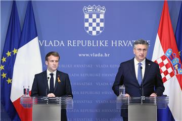 Izjava za medije Plenkovića i Macrona