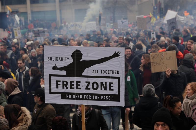 BELGIUM PROTEST PANDEMIC CORONAVIRUS COVID19