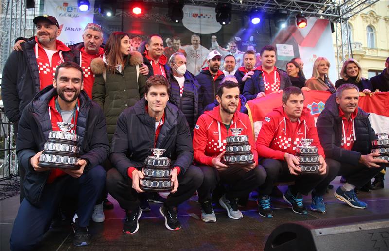 Doček hrvatske Davis cup reprezentacije