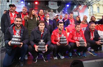 Doček hrvatske Davis cup reprezentacije