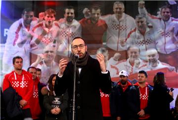 Doček hrvatske Davis cup reprezentacije