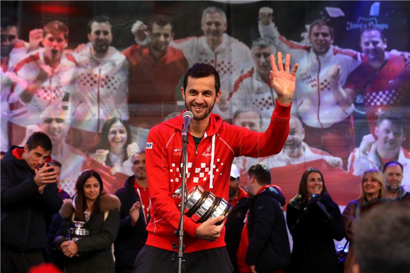 Doček hrvatske Davis cup reprezentacije