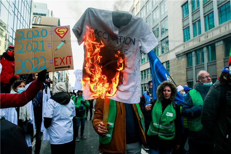 BELGIUM PANDEMIC CORONAVIRUS COVID19 PROTEST