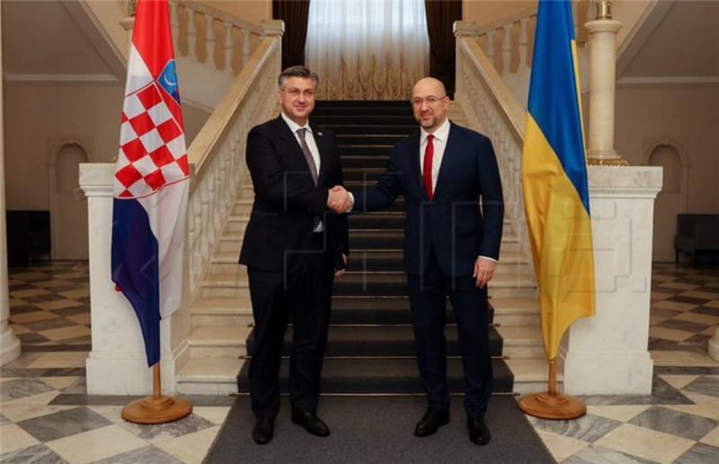 Kijev: Plenković na sastanku s predsjednikom ukrajinske vlade Denysom Shmyhalom