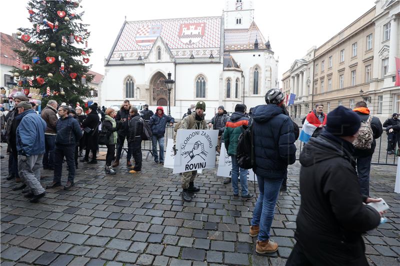 Inicijativa Prava i slobode prosvjeduje na markovom trgu