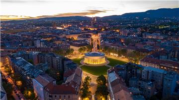 Panorama Grada Zagreba dronom