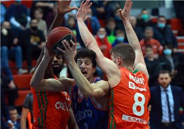 Utakmica 13. kola košarkaške ABA lige: Cibona - Cedevita Olimpija