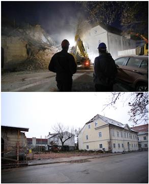 Petrinja na dan potresa i godinu dana kasnije