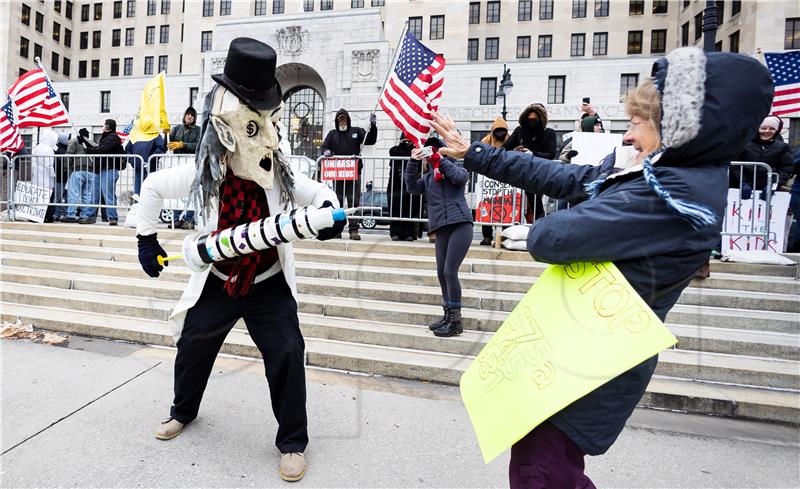 USA NEW YORK COVID19 VACCINATION MANDATE PROTEST